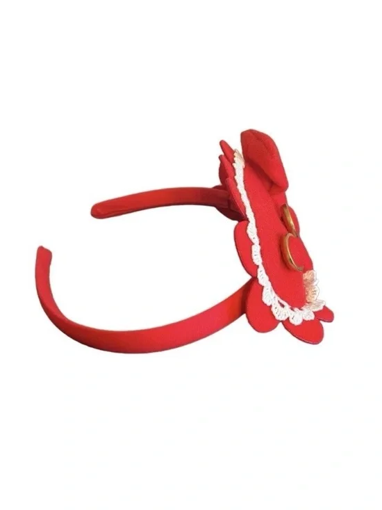 Pettigirl Red Headband Hair Accessory Party Christmas Holiday Valentines Ages 4+ - Picture 5 of 6